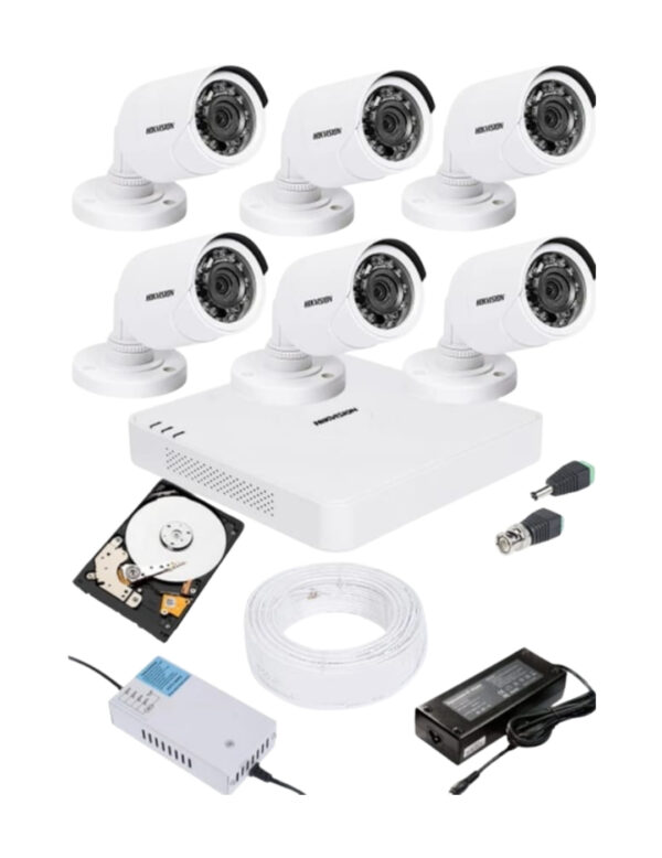 Hikvision - IP (2MP) - 6 Camera Set
